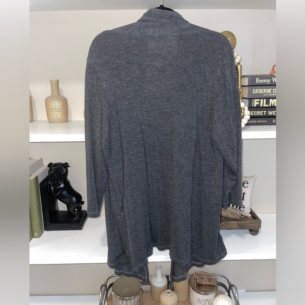 Draped Open Front Cardigan - Picture 4 of 10